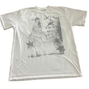 Taylor Swift Eras World Tour Shirt White Concert Merch Tour-XL